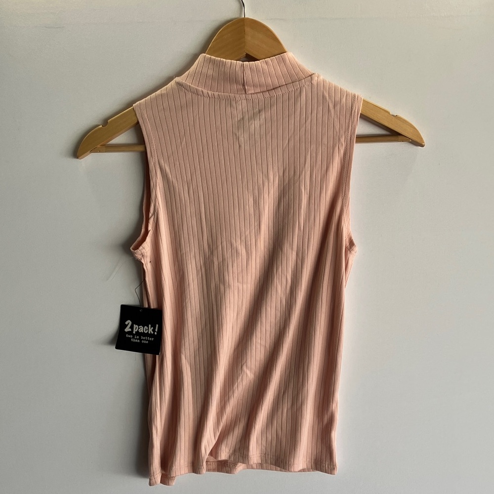One Step Up Peach Ribbed Tank Top - Picture 5 of 5